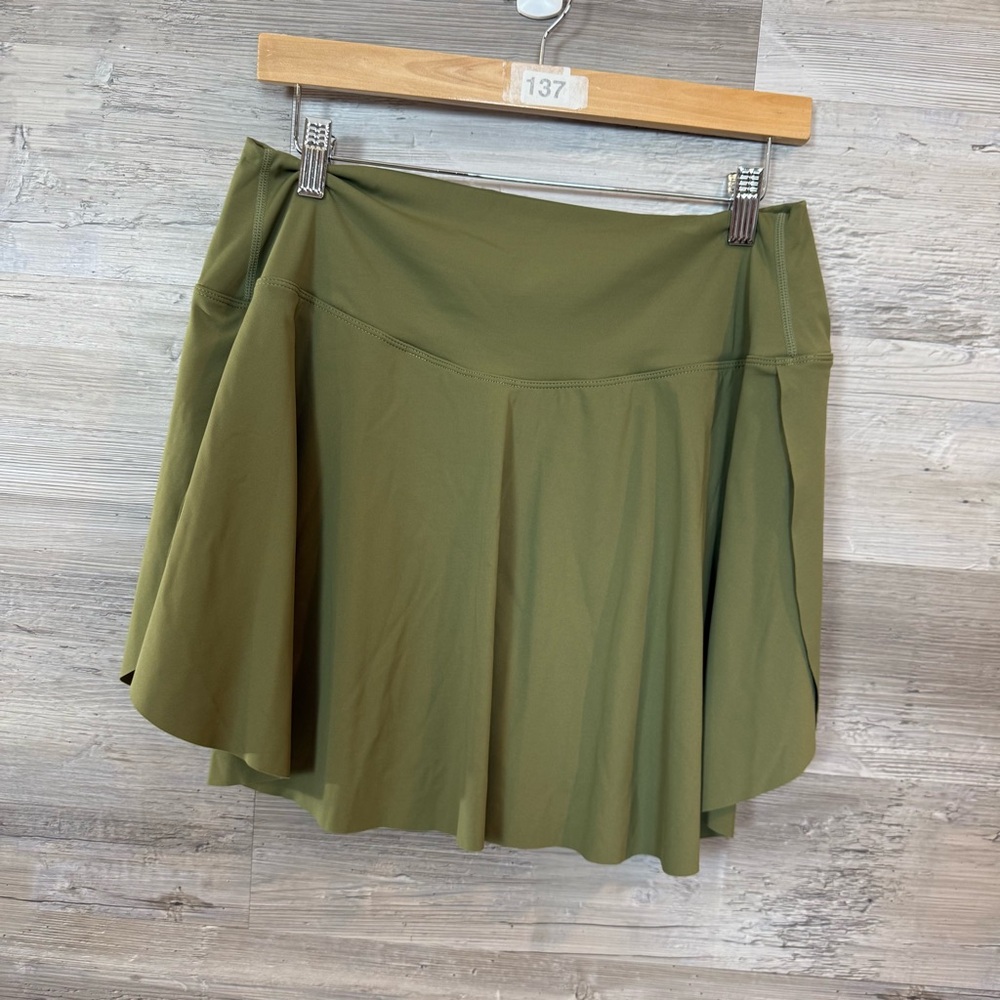 Halara Crossover Pleated Tennis Skort Olive Green XL - Picture 8 of 8